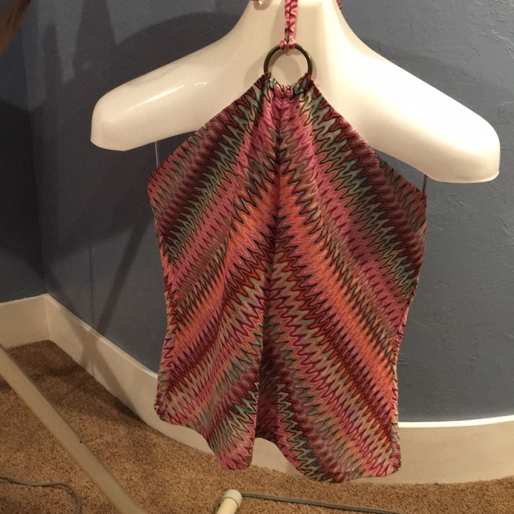 New York & Co Multicolored Halter Top